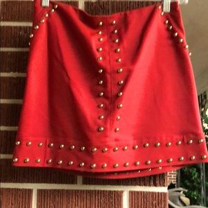 GIANNI BINI BURNT ORANGE BEADED MINI